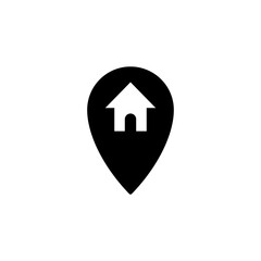 Address icon vector for web and mobile app. home location sign and symbol. pinpoint