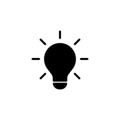 Lamp icon vector for web and mobile app. Light bulb sign and symbol. idea symbol.