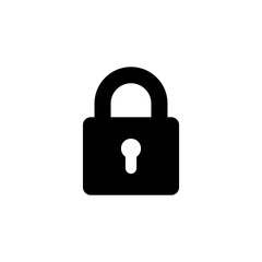 Lock icon vector for web and mobile app. Padlock sign and symbol. Encryption icon. Security symbol