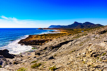 Fototapeta na wymiar Sea shore, coast landscape in Spain.