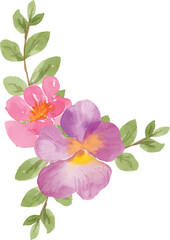 Fototapeta na wymiar Pastel Flower Watercolor