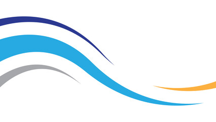 abstract wave spalsh swoosh logo blue grey orange