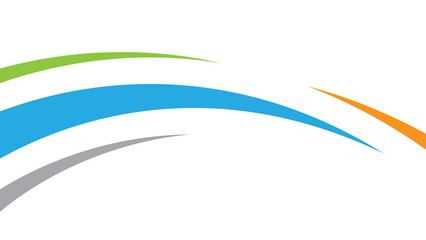 abstract wave spalsh swoosh logo green blue grey orange
