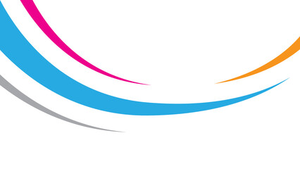 Obraz premium abstract wave spalsh swoosh logo pink blue grey orange