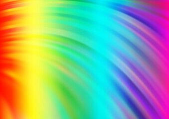 Light Multicolor, Rainbow vector pattern with curved circles.