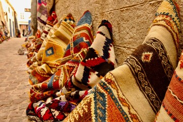Berber carpets on the market, Marrakech 