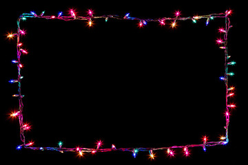 christmas lights frame
