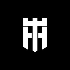 Monogram Sword TH And HT Logo Design Luxury