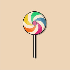 Flat Lollipop Illustration Design