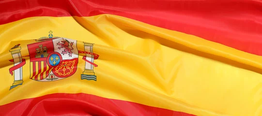 Foto op Canvas Flag of Spain as background © Pixel-Shot