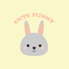 cute animal characters. vector illustration of cute animal head character design for kids.