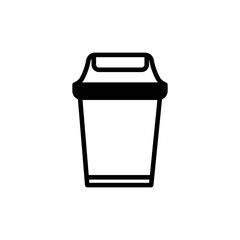ecological set illustration, environmental hygiene icon, trash can, plastic, bottle, go green.