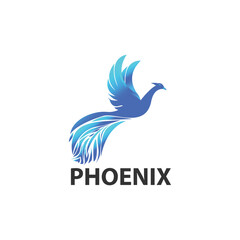 phoenix logo in blue color.
