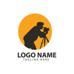 vector logo photographer. vector illustration design that is very suitable for logos, tattoos, websites, apps, printing.