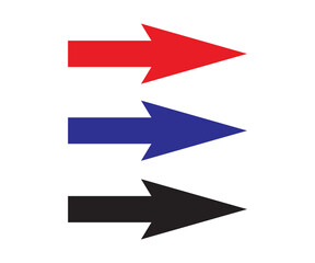 Arrows set,Red,Black and blue arrow icon vector