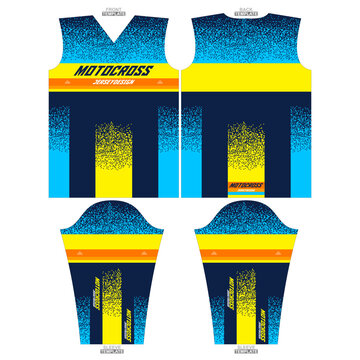 Print-ready sublimation motocross long sleeve jersey design