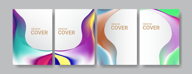 Business Cover Collection Fluid Shape Template Design