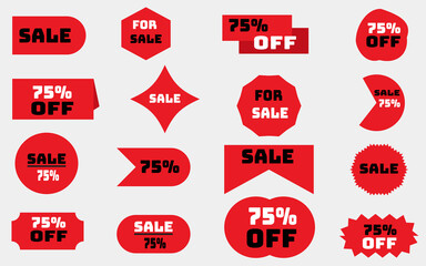 Set of discount offer sale banners. Best deal price stickers.
