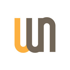 WN, W N letter icon logo vector