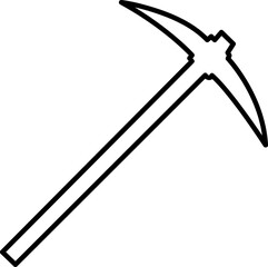 pick ax icon. sign design on white background..eps