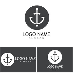 Fototapeta premium Anchor Logo Template vector symbol design