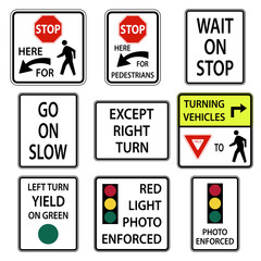 Traffic road sign all pedestrians warning