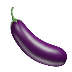 3D Purple Eggplant Icon