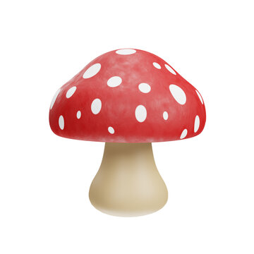 3D Mushroom Icon