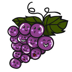 Grape friend cartoon illustration