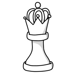 Chess icon cartoon illustration	