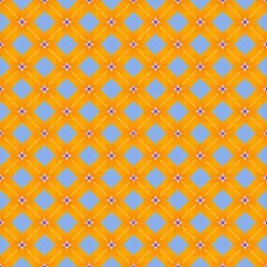 seamless pattern with squares orange and blue background. can be use for fabric, cloth, package, wall, decoration, furniture, printing media, cover design.