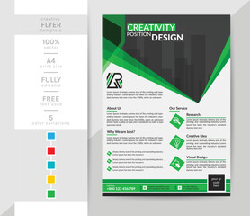 A4 Flyer template for you. This modern creative elegant corporate Brochure is a must for your personal and office. 2 theme colorwork, black, and others.