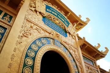Golden wall in Dai Nam on 13 Nov 2016 - Vietnam, which is also called Tu An Temple (Temple of Four Gratitude), a reminder of the origins of the Vietnamese and the people who helped form the country