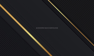 Modern abstract black dop with golden luxury color background