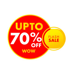 Special offer 70% off label or price tag
