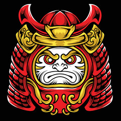 Illustration vector graphic of daruma,can be used as a poster,merch,t-shirt design,etc