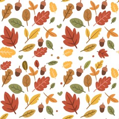 Cute Autumn seamless pattern for nursery, kids product, fabric