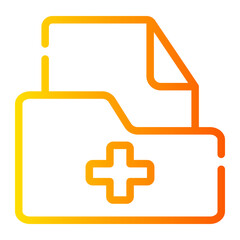 medical record gradient icon