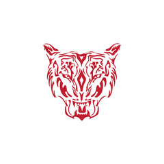 tiger head logo template design