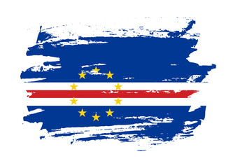 Grunge style textured flag of Cape Verde country