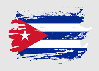 Grunge style textured flag of Cuba country