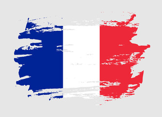 Grunge style textured flag of France country