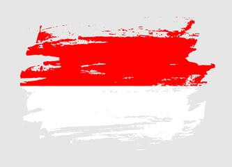 Grunge style textured flag of Indonesia country