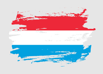 Grunge style textured flag of Luxembourg country