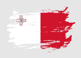 Grunge style textured flag of Malta country