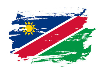 Grunge style textured flag of Namibia country - obrazy, fototapety, plakaty