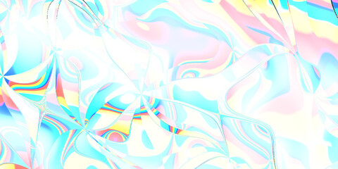 Abstract trendy holographic background. Abstract hologram gradient background. Abstract holographic rainbow metal gradient.	