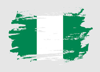 Grunge style textured flag of Nigeria country