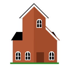 flat design house vector graphic illustration suitable for storybooks, web design and motion videos, presentation videos and more