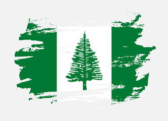 Grunge style textured flag of Norfolk Island country